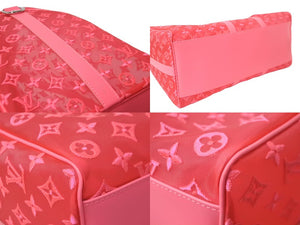 未使用 LOUIS VUITTON ルイヴィトン キーポルバンドリエール50 ボストンバッグ バッグ レース ピンク M55267 中古 62690
