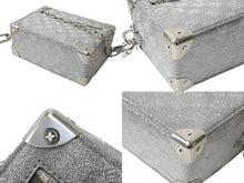 Load image into Gallery viewer, 極美品 LOUIS VUITTON ルイヴィトン ミニソフトトランク ショルダーバッグ M59726 ダミエ・グリッター 22SS シルバー 中古 62691