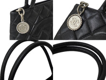 Load image into Gallery viewer, CHANEL シャネル 復刻トートバック A01804 7番台 キャビアスキン ブラック シルバープレート 美品 中古 626922