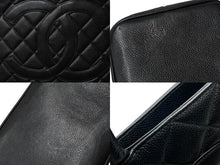Load image into Gallery viewer, CHANEL シャネル 復刻トートバック A01804 7番台 キャビアスキン ブラック シルバープレート 美品 中古 626922