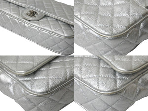 CHANEL シャネル マトラッセ チェーンショルダー ショルダーバッグ 22番台 ラムスキン シルバー シルバー金具 美品 中古 62693