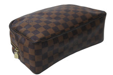 Load image into Gallery viewer, LOUIS VUITTON ルイ ヴィトン ダミエ トゥルース トワレット25 ポーチ N47624 ダミエキャンバス ブラウン 美品 中古 62695