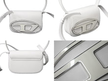 Load image into Gallery viewer, DIESEL ディーゼル ショルダーバッグ 1dr レザークロスボディバッグ X08396PR818 ホワイト シルバー金具 美品 中古 62697