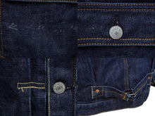 Load image into Gallery viewer, Levi&#39;s リーバイス オリジナルフェイク KAWS 直筆サイン入り デニムジャケット シルバー金具 サイズ38 美品 中古 62712