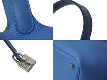 Load image into Gallery viewer, HERMES エルメス ハンドバッグ ピコタンロック PM T刻印 トリヨンクレマンス ブルー系 シルバー金具 美品 中古 62717