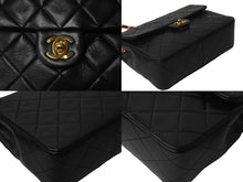 Load image into Gallery viewer, 極美品 CHANEL シャネル ミニマトラッセ20 チェーンショルダーバッグ 1番台 ラムスキン ブラック ゴールド金具 中古 62718
