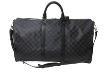 Load image into Gallery viewer, 極美品 LOUIS VUITTON ルイヴィトン キーポル バンドリエール55 ボストンバッグ N41413 ダミエグラフィット ブラック 中古 62720