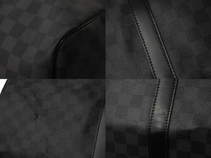 極美品 LOUIS VUITTON ルイヴィトン キーポル バンドリエール55 ボストンバッグ N41413 ダミエグラフィット ブラック 中古 62720