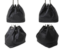 Load image into Gallery viewer, CHANEL シャネル ショルダーバッグ 巾着 チェーンショルダー 11番台 ココマーク ブラック レザー シルバー金具 美品 中古 62726