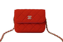 Load image into Gallery viewer, 新品同様 CHANEL シャネル ショルダーバッグ ポシェット ミニミニマトラッセ コットン チェーンショルダー ゴールド金具 中古 62727