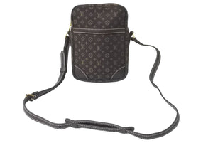 LOUIS VUITTON ルイ ヴィトン モノグラムミニラン ダヌーブ エベヌ ショルダーバッグ M95228 ゴールド金具 美品 中古 62729