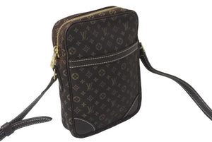 LOUIS VUITTON ルイ ヴィトン モノグラムミニラン ダヌーブ エベヌ ショルダーバッグ M95228 ゴールド金具 美品 中古 62729