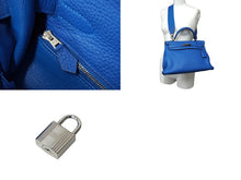 Load image into Gallery viewer, 極美品 HERMES エルメス ケリー32 内縫い ミコノス ブルー ◻︎O刻印 トリヨンクレマンス シルバー金具 ハンドバッグ 中古 62733