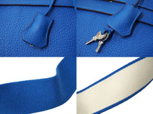 Load image into Gallery viewer, 極美品 HERMES エルメス ケリー32 内縫い ミコノス ブルー ◻︎O刻印 トリヨンクレマンス シルバー金具 ハンドバッグ 中古 62733