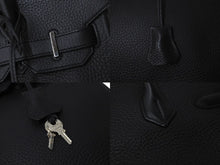 Load image into Gallery viewer, 極美品 HERMES エルメス ハンドバッグ バーキン 30 ◻︎P刻 シルバー金具 トリヨンクレマンス ブラック 黒 中古 62734