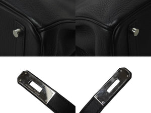 極美品 HERMES エルメス ハンドバッグ バーキン 30 ◻︎P刻 シルバー金具 トリヨンクレマンス ブラック 黒 中古 62734
