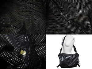 CHANEL シャネル スポーツライン ココマーク ショルダーバッグ 11番台 パテント ナイロン ブラック 良品 中古 62738