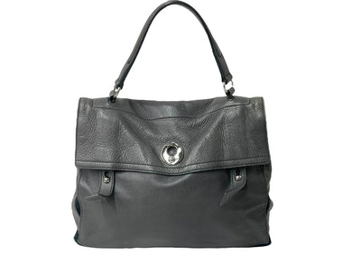 YVES SAINT LAURENT イヴサンローラン ミューズトゥ ハンドバッグ グレー レザー ワンショルダー 229563 良品 中古 62740 