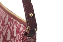 Load image into Gallery viewer, Christian DIor クリスチャンディオール トロッター柄 サドル ポーチ バーガンディー ワンショルダー MC0063 美品 中古 62745