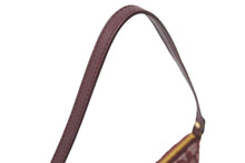 Load image into Gallery viewer, Christian DIor クリスチャンディオール トロッター柄 サドル ポーチ バーガンディー ワンショルダー MC0063 美品 中古 62745