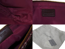 Load image into Gallery viewer, Christian DIor クリスチャンディオール トロッター柄 サドル ポーチ バーガンディー ワンショルダー MC0063 美品 中古 62745