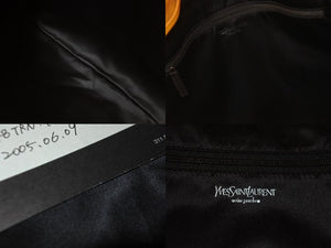 YVES SAINT LAURENT イヴ サンローラン トートバッグ リヴゴーシュ カハラ レザー キャンバス イエロー121631 美品 中古 62746 