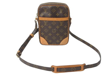 LOUIS VUITTON ルイヴィトン モノグラム ダヌーブPM ショルダーバッグ M45266 ブラウン ゴールド金具 中古 62749