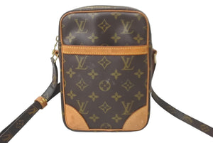 LOUIS VUITTON ルイヴィトン モノグラム ダヌーブPM ショルダーバッグ M45266 ブラウン ゴールド金具 中古 62749