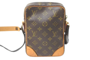 LOUIS VUITTON ルイヴィトン モノグラム ダヌーブPM ショルダーバッグ M45266 ブラウン ゴールド金具 中古 62749