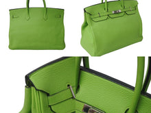 Load image into Gallery viewer, 極美品 激レア HERMES エルメス バーキン40 アップルグリーン トリヨンクレマンス 40cm □G シルバー金具 ハンドバッグ 中古 62751