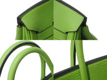 Load image into Gallery viewer, 極美品 激レア HERMES エルメス バーキン40 アップルグリーン トリヨンクレマンス 40cm □G シルバー金具 ハンドバッグ 中古 62751