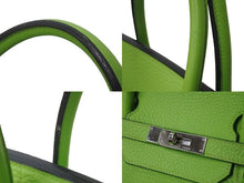 Load image into Gallery viewer, 極美品 激レア HERMES エルメス バーキン40 アップルグリーン トリヨンクレマンス 40cm □G シルバー金具 ハンドバッグ 中古 62751