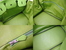 Load image into Gallery viewer, 極美品 激レア HERMES エルメス バーキン40 アップルグリーン トリヨンクレマンス 40cm □G シルバー金具 ハンドバッグ 中古 62751