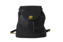 Load image into Gallery viewer, CHANEL シャネル チェーンリュック デイパック トリプルココリュック キャビアスキン 4番台 ブラック ゴールド金具 美品 中古 62754