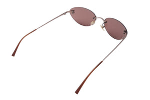 CHANEL シャネル サングラス 53▫︎19 130 4003 c.116/75 ココマーク リムレス プラスチック パープル 銅金具 美品 中古 62756