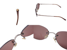 Load image into Gallery viewer, CHANEL シャネル サングラス 53▫︎19 130 4003 c.116/75 ココマーク リムレス プラスチック パープル 銅金具 美品 中古 62756