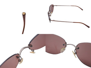 CHANEL シャネル サングラス 53▫︎19 130 4003 c.116/75 ココマーク リムレス プラスチック パープル 銅金具 美品 中古 62756
