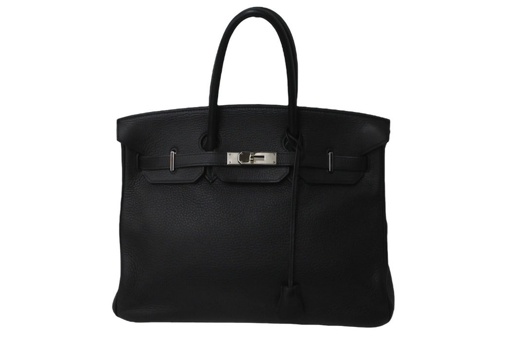 HERMES エルメス ハンドバッグ バーキン 35 ◻︎H刻 シルバー金具 トリヨンクレマンス ブラック 黒 美品 中古 62757