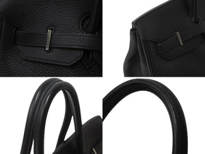 HERMES エルメス ハンドバッグ バーキン 35 ◻︎H刻 シルバー金具 トリヨンクレマンス ブラック 黒 美品 中古 62757