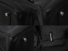 Load image into Gallery viewer, HERMES エルメス ハンドバッグ バーキン 35 ◻︎H刻 シルバー金具 トリヨンクレマンス ブラック 黒 美品 中古 62757