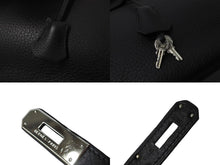 Load image into Gallery viewer, HERMES エルメス ハンドバッグ バーキン 35 ◻︎H刻 シルバー金具 トリヨンクレマンス ブラック 黒 美品 中古 62757