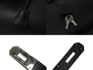 HERMES エルメス ハンドバッグ バーキン 35 ◻︎H刻 シルバー金具 トリヨンクレマンス ブラック 黒 美品 中古 62757
