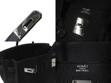 Load image into Gallery viewer, HERMES エルメス ハンドバッグ バーキン 35 ◻︎H刻 シルバー金具 トリヨンクレマンス ブラック 黒 美品 中古 62757