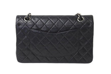 Load image into Gallery viewer, CHANEL マトラッセWフラップチェーンショルダー 6番台 25cm ショルダーバッグ ブラック シルバー金具 ラムスキン 美品 中古 62759