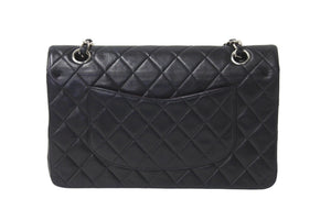 CHANEL マトラッセWフラップチェーンショルダー 6番台 25cm ショルダーバッグ ブラック シルバー金具 ラムスキン 美品 中古 62759
