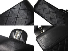 Load image into Gallery viewer, CHANEL マトラッセWフラップチェーンショルダー 6番台 25cm ショルダーバッグ ブラック シルバー金具 ラムスキン 美品 中古 62759