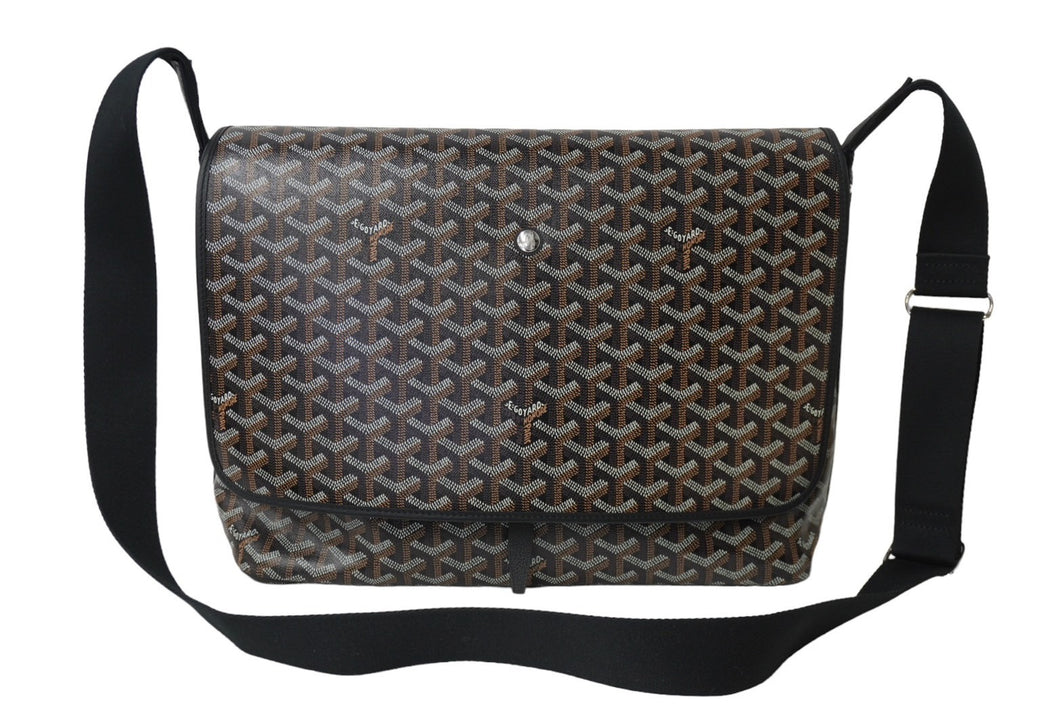 極美品 GOYARD ゴヤール カペシアンMM ショルダーバッグ CAPETIMMLTY01CG01P ブラック シルバー金具 中古 62760