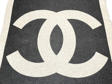 Load image into Gallery viewer, CHANEL シャネル スポーツライン 大判ブランケット ウール カシミヤ混 グレー ブラック 美品 中古 62763