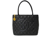Load image into Gallery viewer, 極美品 CHANEL シャネル ハンドバッグ 復刻トート キャビアスキン マトラッセ ココマーク 6番台 ゴールド金具 中古 62767