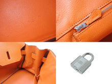 Load image into Gallery viewer, ゴルチェ期 HERMES エルメス ショルダーバーキン オレンジ トリヨンクレマンス ◻︎N刻 シルバー金具 美品 中古 62768
